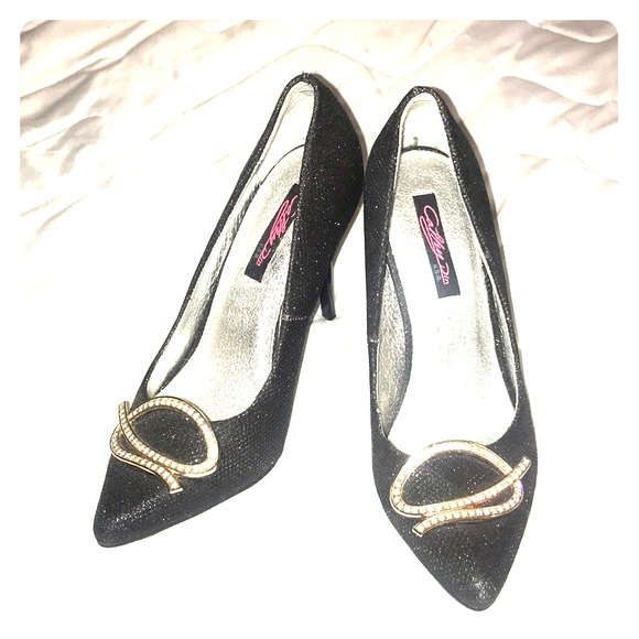 Sparkly heels with gold embellishments - Picture 1 of 1